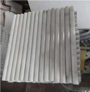 High Quality Oriental White Marble Bullnose Pencil Moldings